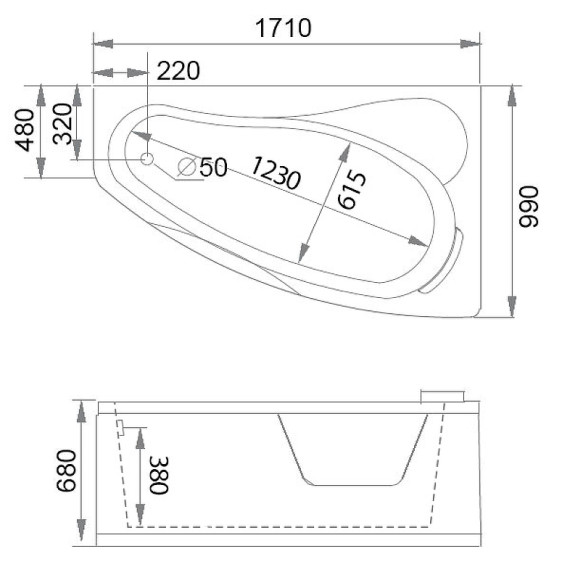 Акриловая ванна Gemy 171х99 G9046 II B R с гидромассажем Акриловая ванна Gemy 171х99 G9046 II B R с гидромассажем