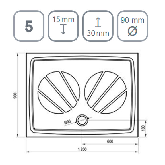 Душевой поддон из искусственного камня Ravak Gigant Pro 120x90 XA03G701010WM Белый матовый Душевой поддон из искусственного камня Ravak Gigant Pro 120x90 XA03G701010WM Белый матовый