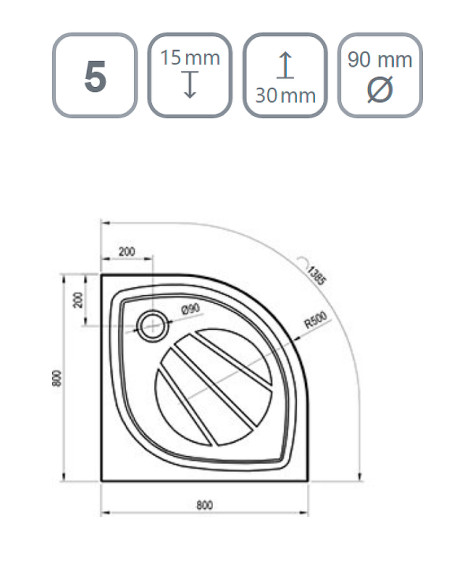 Душевой поддон из искусственного камня Ravak Elipso Pro 80х80 XA234401010WM Белый матовый Душевой поддон из искусственного камня Ravak Elipso Pro 80х80 XA234401010WM Белый матовый