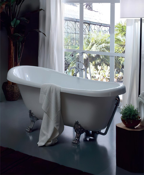 Акриловая ванна Kerasan Retro 170x77 105590 Белый Хром