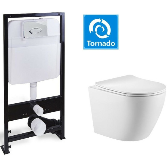 Комплект унитаза с инсталляцией SantiLine SL-5025+SL-01 с сиденьем Микролифт и клавишей смыва Хром Комплект унитаза с инсталляцией SantiLine SL-5025+SL-01 с сиденьем Микролифт и клавишей смыва Хром