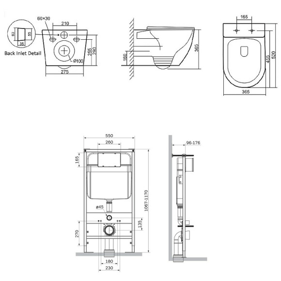 Комплект унитаза с инсталляцией SantiLine SL-5025+SL-01 с сиденьем Микролифт и клавишей смыва Хром Комплект унитаза с инсталляцией SantiLine SL-5025+SL-01 с сиденьем Микролифт и клавишей смыва Хром