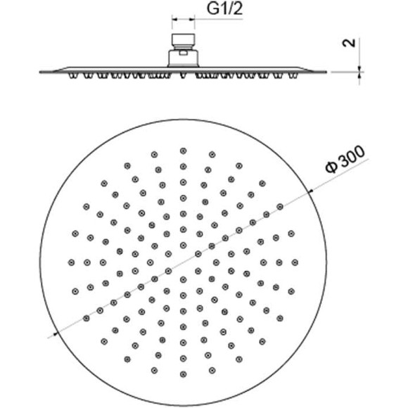 Верхний душ Aquatek AQ2075CR Хром Верхний душ Aquatek AQ2075CR Хром