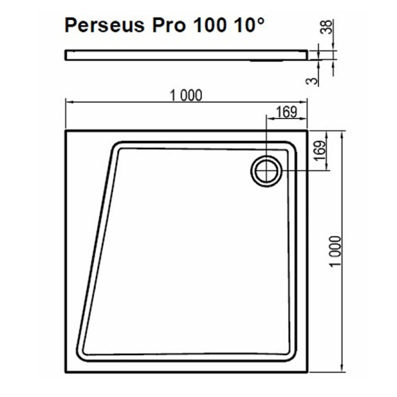 Душевой поддон из искусственного камня Ravak 10° Perseus Pro 100x100 XA05AA01010 Белый Душевой поддон из искусственного камня Ravak 10° Perseus Pro 100x100 XA05AA01010 Белый