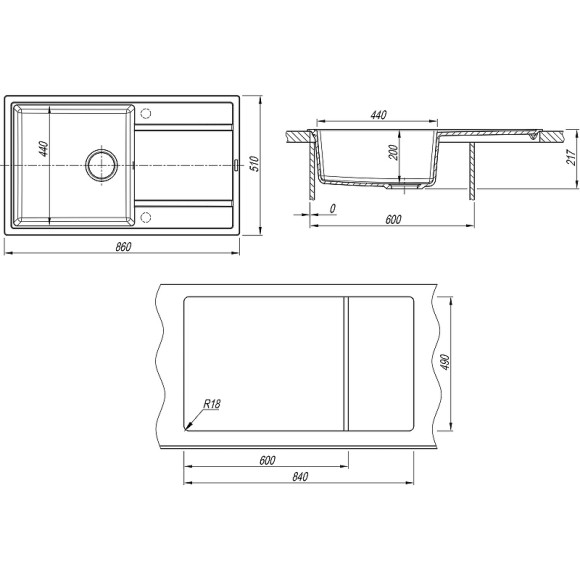 Кухонная мойка Florentina Липси-860 20.130.D0860.105 Коричневая Кухонная мойка Florentina Липси-860 20.130.D0860.105 Коричневая