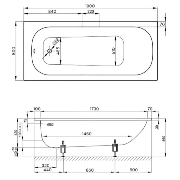 Стальная ванна Bette Form 190x80 2951-000 AD PLUS AR с шумоизоляцией, антискользящим и антигрязевым покрытием Стальная ванна Bette Form 190x80 2951-000 AD PLUS AR с шумоизоляцией, антискользящим и антигрязевым покрытием