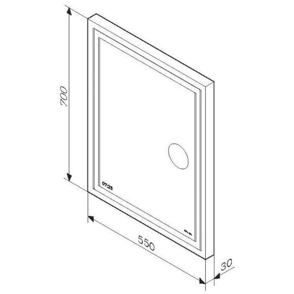 Зеркало AM.PM Gem 55 M91AMOX0553WG с подсветкой с механическим выключателем