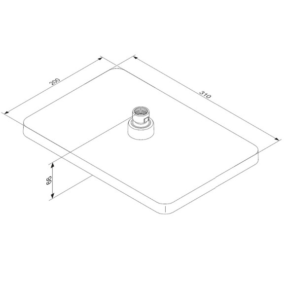 Верхний душ Damixa Merkur 940050300 Черный матовый