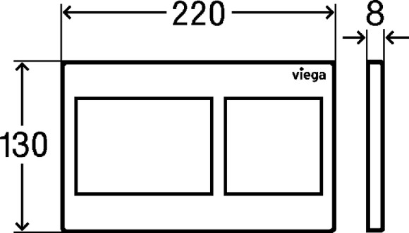 Инсталляция Viega Prevista Dry 8524.14 792596 для унитаза с клавишей смыва Хром Инсталляция Viega Prevista Dry 8524.14 792596 для унитаза с клавишей смыва Хром