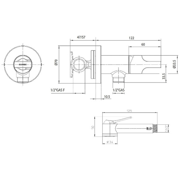 Гигиенический душ со смесителем Bossini Paloma Apice E34002B.073 Черный матовый Гигиенический душ со смесителем Bossini Paloma Apice E34002B.073 Черный матовый