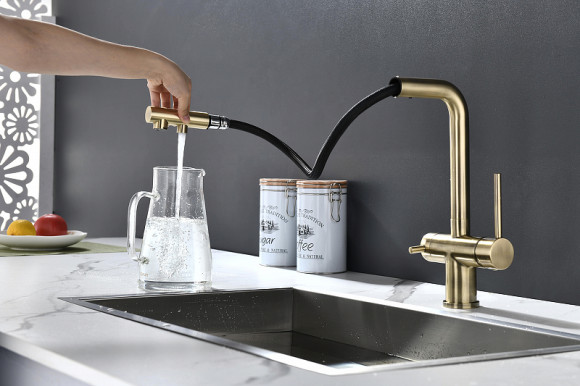 Смеситель для кухни Paulmark Serpentine Se213222-BR Бронза Смеситель для кухни Paulmark Serpentine Se213222-BR Бронза