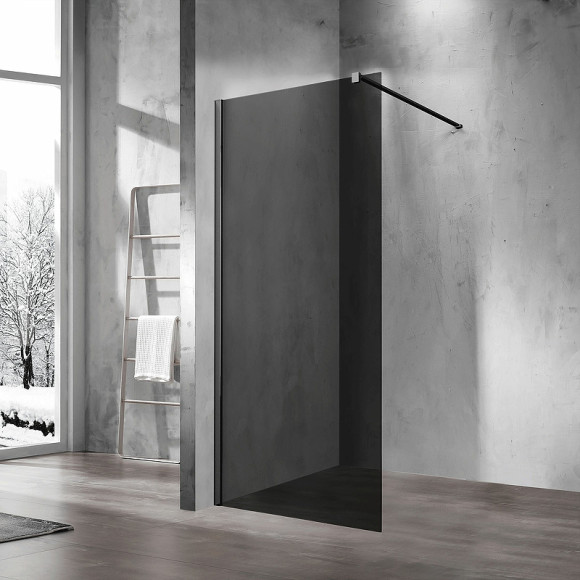 Душевая перегородка Vincea Walk-In 110 VSW-1H110CGB профиль Черный стекло тонированное Душевая перегородка Vincea Walk-In 110 VSW-1H110CGB профиль Черный стекло тонированное