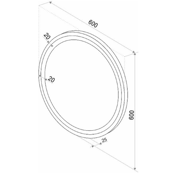 Зеркало Континент Style D 600 ЗЛП1016 с подсветкой Черное с сенсорным выключателем Зеркало Континент Style D 600 ЗЛП1016 с подсветкой Черное с сенсорным выключателем