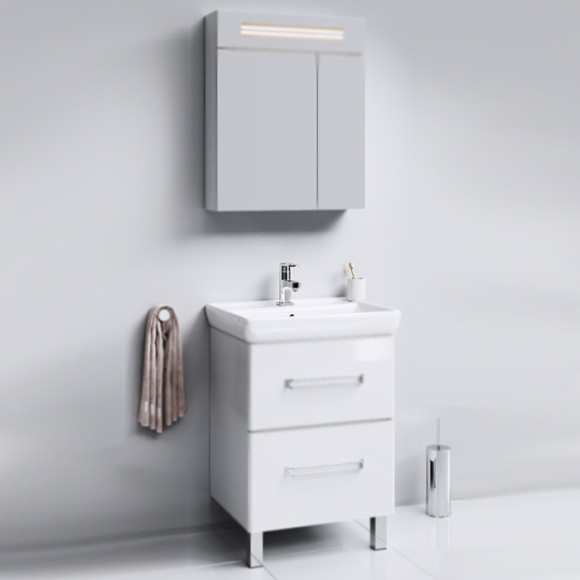 Тумба под раковину Aqwella Нео 60 Neo.01.06 Белая Тумба под раковину Aqwella Нео 60 Neo.01.06 Белая