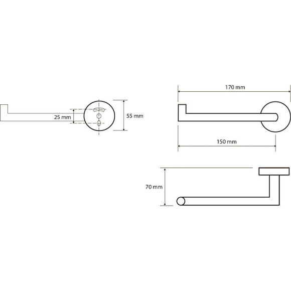 Держатель туалетной бумаги Bemeta Dark 104212030L Черный матовый Держатель туалетной бумаги Bemeta Dark 104212030L Черный матовый