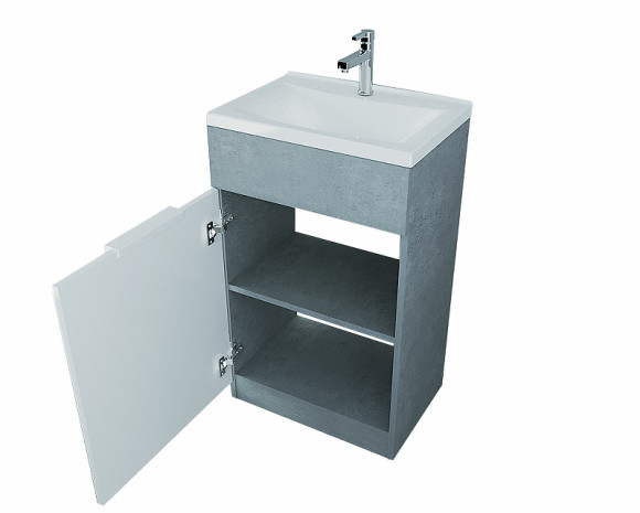 Тумба с раковиной 1MarKa Revo 50H У99085 Бетон светло-серый