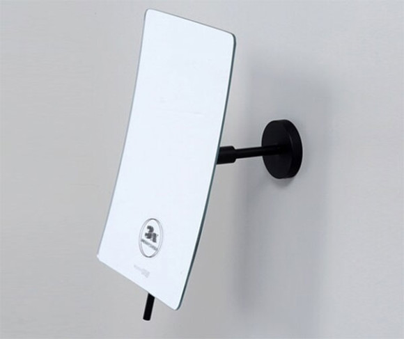 Косметическое зеркало WasserKRAFT K-1001BLACK с увеличением Черное матовое