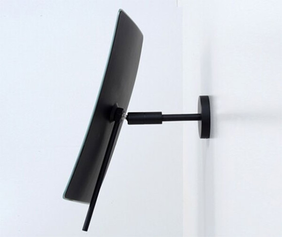 Косметическое зеркало WasserKRAFT K-1001BLACK с увеличением Черное матовое