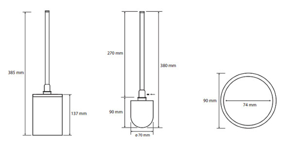 Ершик для унитаза Bemeta Omega 104913092 Хром Ершик для унитаза Bemeta Omega 104913092 Хром