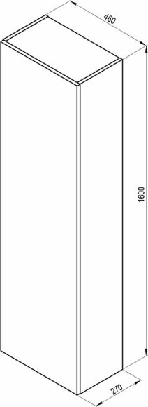 Шкаф пенал Ravak SB Formy 46 L X000001039 подвесной Дуб Шкаф пенал Ravak SB Formy 46 L X000001039 подвесной Дуб