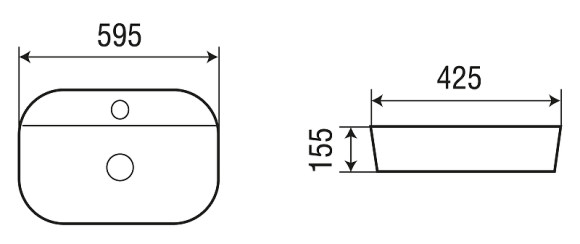 Раковина WeltWasser Elbach 2236 59 10000004579 Белый глянец