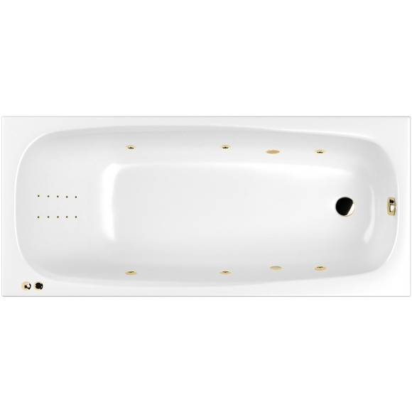 Акриловая ванна Whitecross Layla Slim 170x75 0122.170075.100.LINENANO.GL с гидромассажем