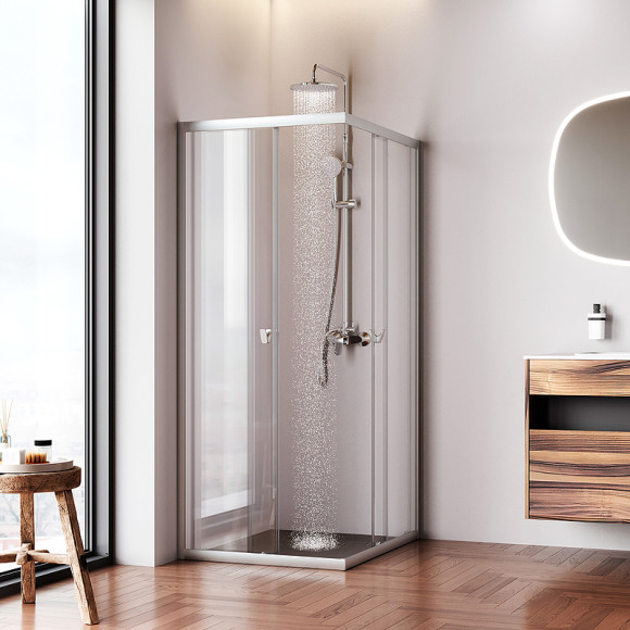 Душевой уголок AM.PM Sunny 100х80 W87G-403-10080-MT профиль Хром матовый стекло прозрачное