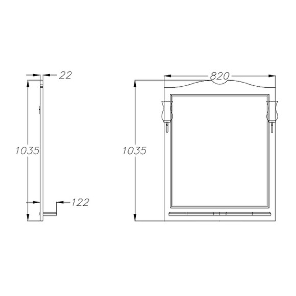 Зеркало Opadiris Валери 85 00-00007039 Белое матовое с выключателем Зеркало Opadiris Валери 85 00-00007039 Белое матовое с выключателем