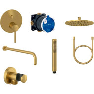 Душевая система Kludi Bozz 38658N076 Золото брашированное