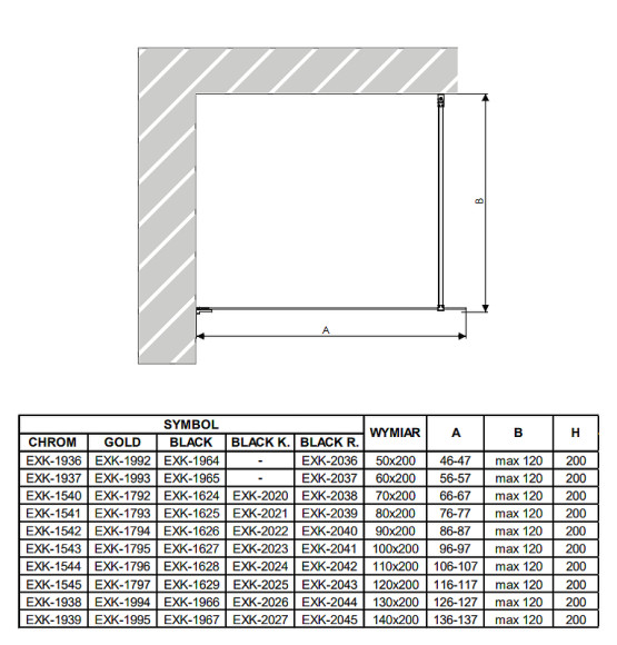 Душевая перегородка New Trendy Avexa Black 100 EXK-2041 профиль Черный стекло прозрачное Душевая перегородка New Trendy Avexa Black 100 EXK-2041 профиль Черный стекло прозрачное