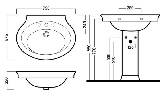 Раковина Hatria Dolcevita 75 Y0EW01 Белая Раковина Hatria Dolcevita 75 Y0EW01 Белая