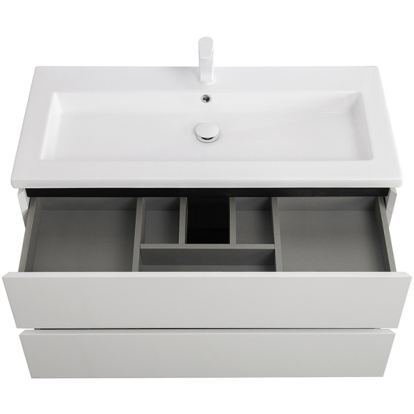 Тумба под раковину Cezares Plane 100 PLANE-1000-2C-SO-BL подвесная Bianco Lucido Тумба под раковину Cezares Plane 100 PLANE-1000-2C-SO-BL подвесная Bianco Lucido