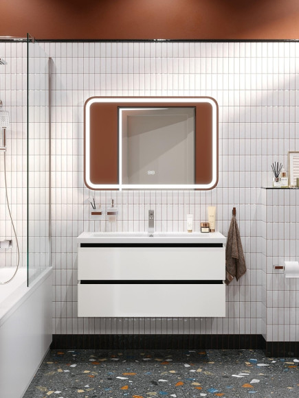 Тумба под раковину Cezares Plane 100 PLANE-1000-2C-SO-BL подвесная Bianco Lucido Тумба под раковину Cezares Plane 100 PLANE-1000-2C-SO-BL подвесная Bianco Lucido