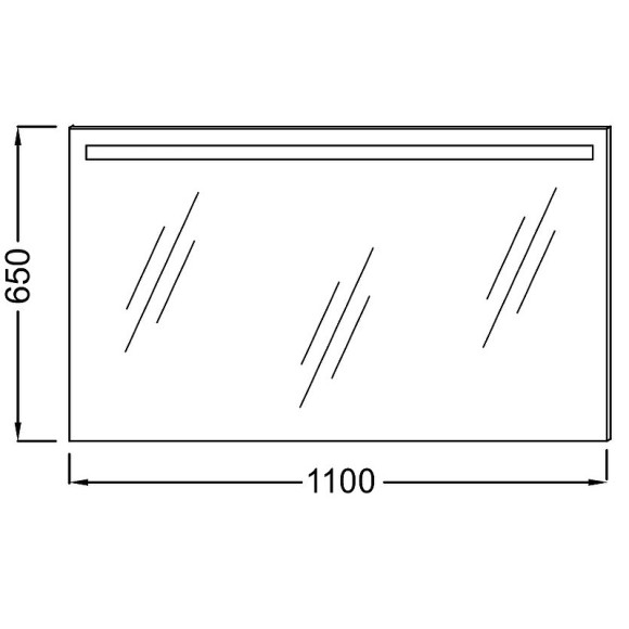 Зеркало Jacob Delafon Parallel 110 EB1417-NF с подсветкой с подогревом и ИК-выключателем