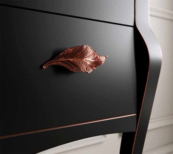 Шкаф пенал Clarberg Borgia 48 BOR0548BLK Черная Патина медь