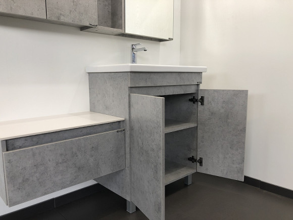 Тумба с раковиной Comforty Осло 70НД 00-00006117 Бетон светлый Тумба с раковиной Comforty Осло 70НД 00-00006117 Бетон светлый