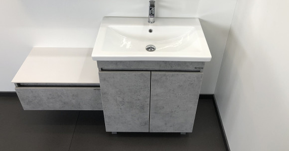 Тумба с раковиной Comforty Осло 70НД 00-00006117 Бетон светлый Тумба с раковиной Comforty Осло 70НД 00-00006117 Бетон светлый