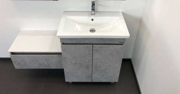 Тумба с раковиной Comforty Осло 70НД 00-00006117 Бетон светлый Тумба с раковиной Comforty Осло 70НД 00-00006117 Бетон светлый