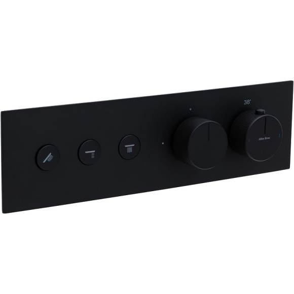 Смеситель для душа Allen Brau Liberty 5.33003-31 с термостатом Черный матовый Смеситель для душа Allen Brau Liberty 5.33003-31 с термостатом Черный матовый