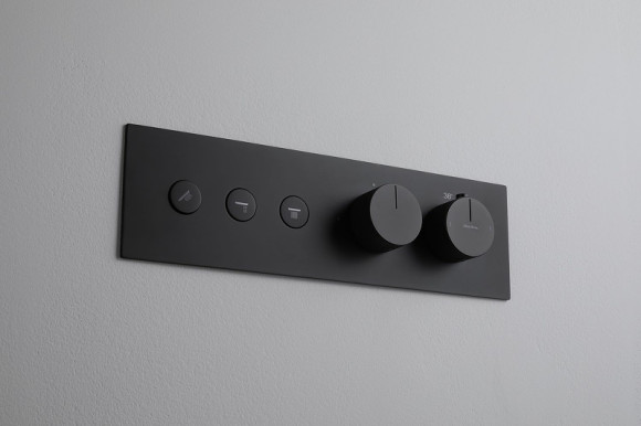 Смеситель для душа Allen Brau Liberty 5.33003-31 с термостатом Черный матовый Смеситель для душа Allen Brau Liberty 5.33003-31 с термостатом Черный матовый