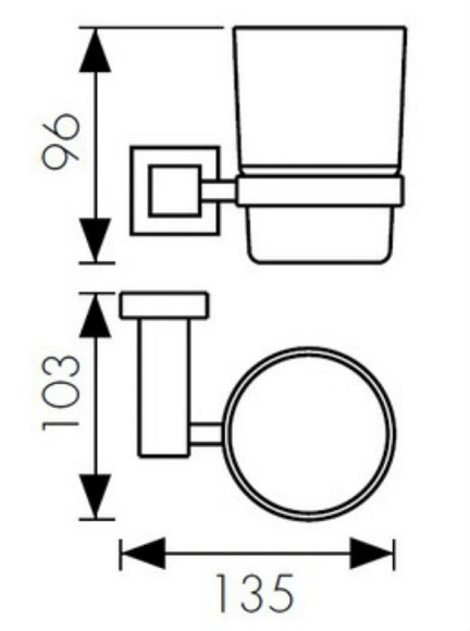 Стакан для зубных щеток Kaiser KH-4305 Бронза