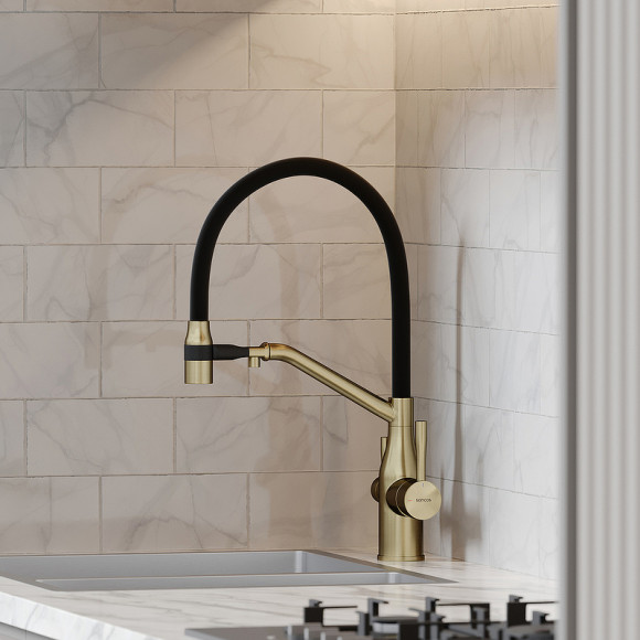 Смеситель для кухни Sancos Orta SC4008BG Золото брашированное Черный Смеситель для кухни Sancos Orta SC4008BG Золото брашированное Черный