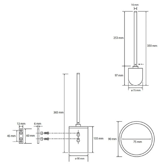 Ершик для унитаза Bemeta Omega 104913122 Хром Ершик для унитаза Bemeta Omega 104913122 Хром