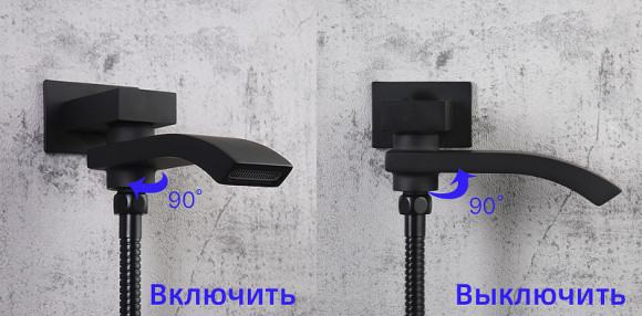 Душевая система Gappo G7107-6 Черная матовая Душевая система Gappo G7107-6 Черная матовая