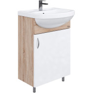 Тумба под раковину Onika Эко 52.10 105207 Белая Дуб сонома Тумба под раковину Onika Эко 52.10 105207 Белая Дуб сонома
