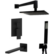 Душевая система Paffoni Elle KITEL019NO120 Черная матовая Душевая система Paffoni Elle KITEL019NO120 Черная матовая