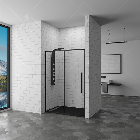 Душевая дверь RGW Stilvoll SV-12B 130 32321213-14 профиль Черный стекло прозрачное Душевая дверь RGW Stilvoll SV-12B 130 32321213-14 профиль Черный стекло прозрачное