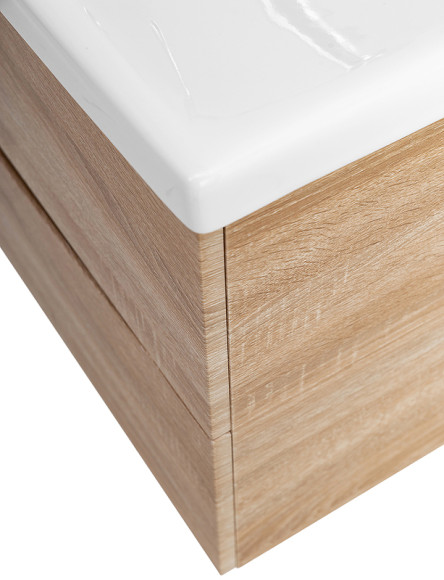 Тумба под раковину BelBagno Marino-Cer 80 MARINO-CER-800-2C-SO-WO-P подвесная Rovere Bianco