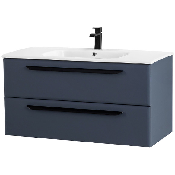 Тумба под раковину Cezares Eco-Cer 80 ECO-CER-800-2C-SO-GR-P подвесная Grafito без ручек