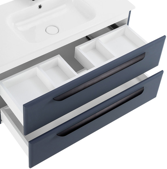 Тумба под раковину Cezares Eco-Cer 80 ECO-CER-800-2C-SO-GR-P подвесная Grafito без ручек